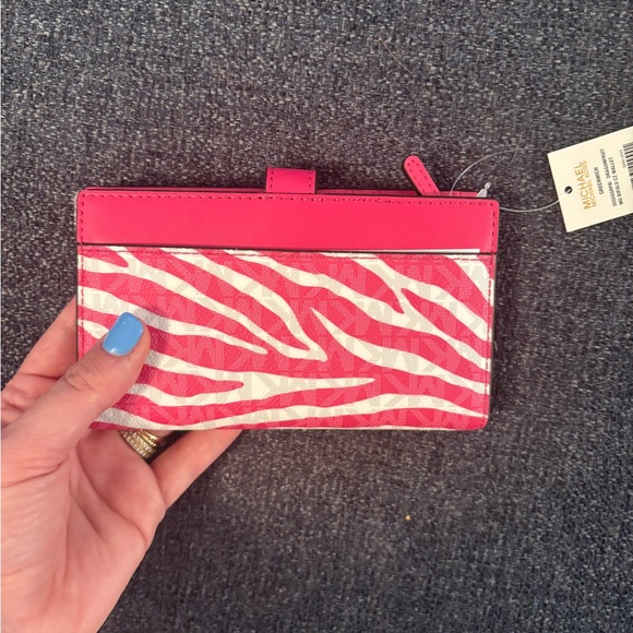 Michael Kors Pink and White Zebra Wallet - Picture 7 of 14